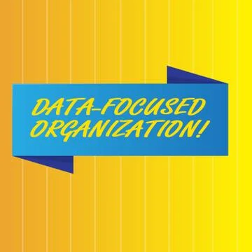 Text sign showing Data Focused Organization. Conceptual photo capture and rei Illustrazione stock
