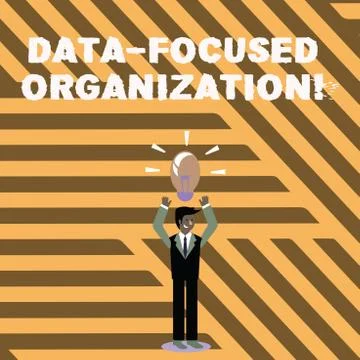 Text sign showing Data Focused Organization. Conceptual photo capture and rei Illustrazione stock