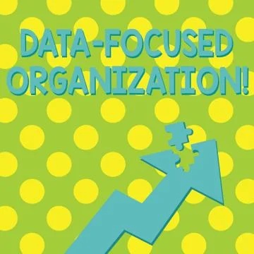 Text sign showing Data Focused Organization. Conceptual photo capture and rei Illustrazione stock