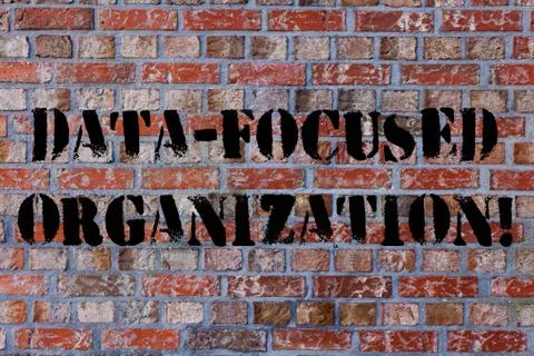 Text sign showing Data Focused Organization. Conceptual photo capture and rei 스톡 사진