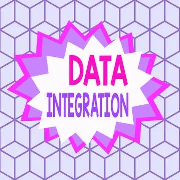 Text sign showing Data Integration. Conceptual photo involves combining data Stock Illustration