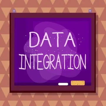 Text sign showing Data Integration. Conceptual photo involves combining data Stock Illustration