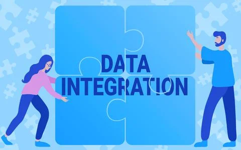 Text sign showing Data Integration. Word Written on combination of technical and Stock Illustration