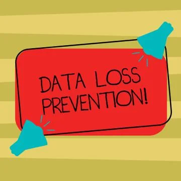 Text sign showing Data Loss Prevention. Conceptual photo Software that detects 库存插图
