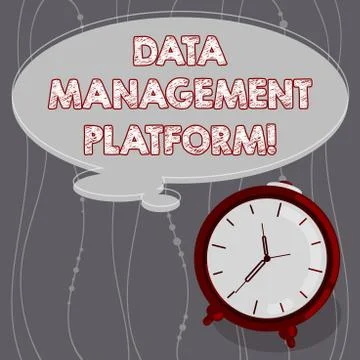 Text sign showing Data Management Platform. Conceptual photo Type of centralized Illustrazione stock