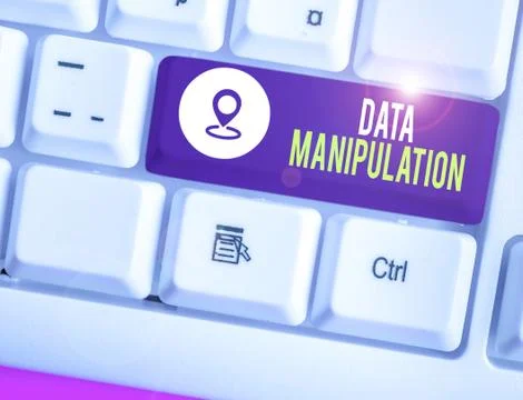 Text sign showing Data Manipulation. Conceptual photo the process of changing Foto stock