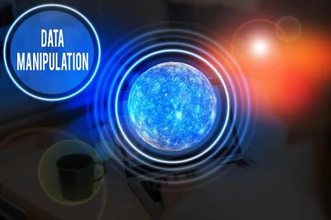 Text sign showing Data Manipulation. Conceptual photo the process of changing 库存照片