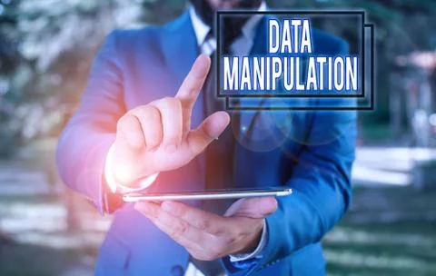 Text sign showing Data Manipulation. Conceptual photo the process of changing Stock Photos