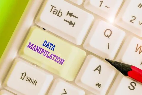 Text sign showing Data Manipulation. Conceptual photo the process of changing 스톡 사진