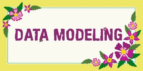 Text sign showing Data Modeling. Word for process of transferring data between Stock Illustration