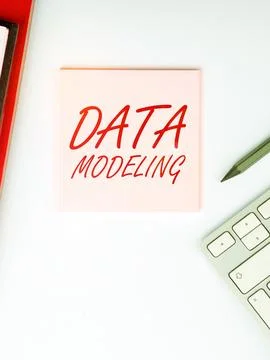 Text sign showing Data Modeling. Conceptual photo process of transferring data Stock Photos