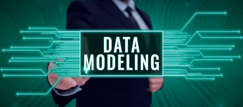 Text sign showing Data Modeling. Business idea process of transferring data Stock Photos