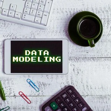 Text sign showing Data Modeling. Business concept process of transferring data 스톡 사진