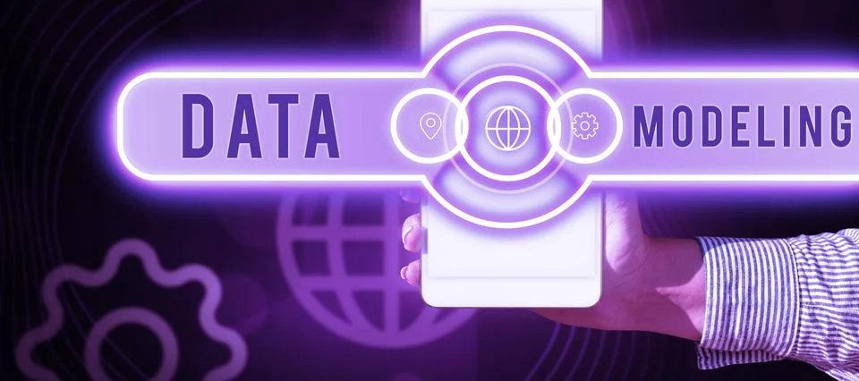 Text sign showing Data Modeling. Business approach process of transferring data Stock Photos