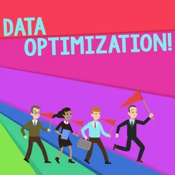 Text sign showing Data Optimization. Conceptual photo process that prepares the Stock Illustration