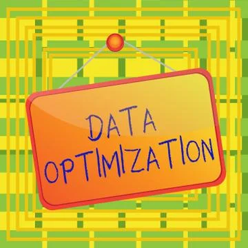 Text sign showing Data Optimization. Conceptual photo process that prepares the Illustrazione stock