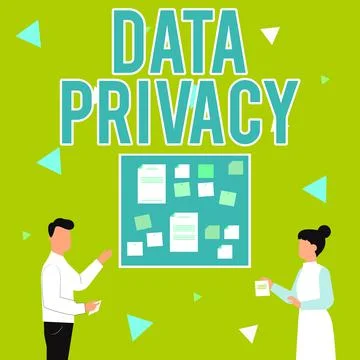 Text sign showing Data Privacy. Business overview internet security and digital 스톡 일러스트