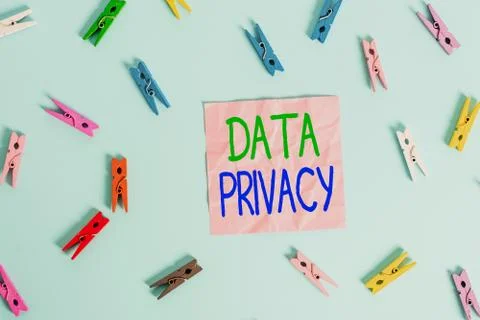 Text sign showing Data Privacy. Conceptual photo protection of sensitive data Foto stock