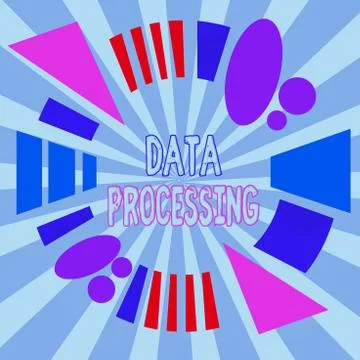 Text sign showing Data Processing. Conceptual photo collection and manipulation Stock Illustration
