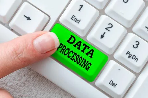Text sign showing Data Processing. Internet Concept collection and manipulation Stock Photos