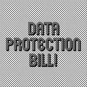 Text sign showing Data Protection Bill. Conceptual photo control how 스톡 일러스트