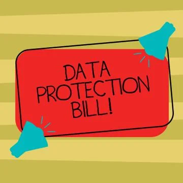 Text sign showing Data Protection Bill. Conceptual photo control how Illustrazione stock