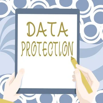 Text sign showing Data Protection. Conceptual photo safeguarding information Stock Illustration