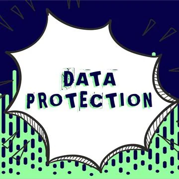 Text sign showing Data Protection. Business showcase safeguarding information Stock Illustration