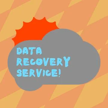 Text sign showing Data Recovery Service. Conceptual photo Process of retrieving Stock Illustration