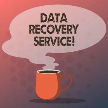 Text sign showing Data Recovery Service. Conceptual photo Process of retrieving Illustrazione stock