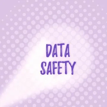 Text sign showing Data Safety. Conceptual photo concerns protecting data against Stock Illustration