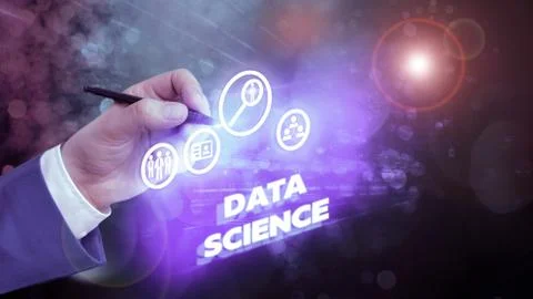 Text sign showing Data Science. Conceptual photo multidisciplinary field that Stock Photos