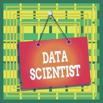 Text sign showing Data Scientist. Conceptual photo demonstrating employed to Stock Illustration