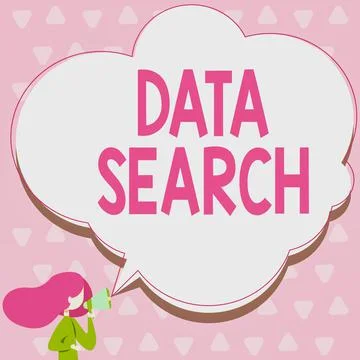 Text sign showing Data Search. Word Written on gathers and reports information Stock Illustration