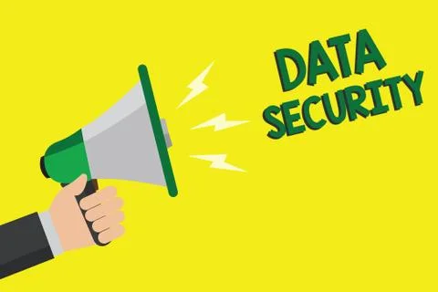 Text sign showing Data Security. Conceptual photo Confidentiality Disk Stock Illustration