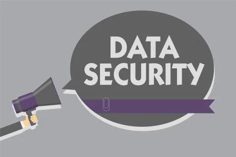 Text sign showing Data Security. Conceptual photo Confidentiality Disk Stock Illustration