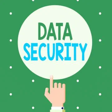 Text sign showing Data Security. Conceptual photo Confidentiality Disk Stock Illustration
