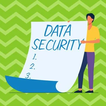 Text sign showing Data Security. Business overview the process of protecting イラスト素材