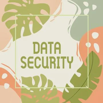 Text sign showing Data Security. Internet Concept Confidentiality Disk 스톡 일러스트
