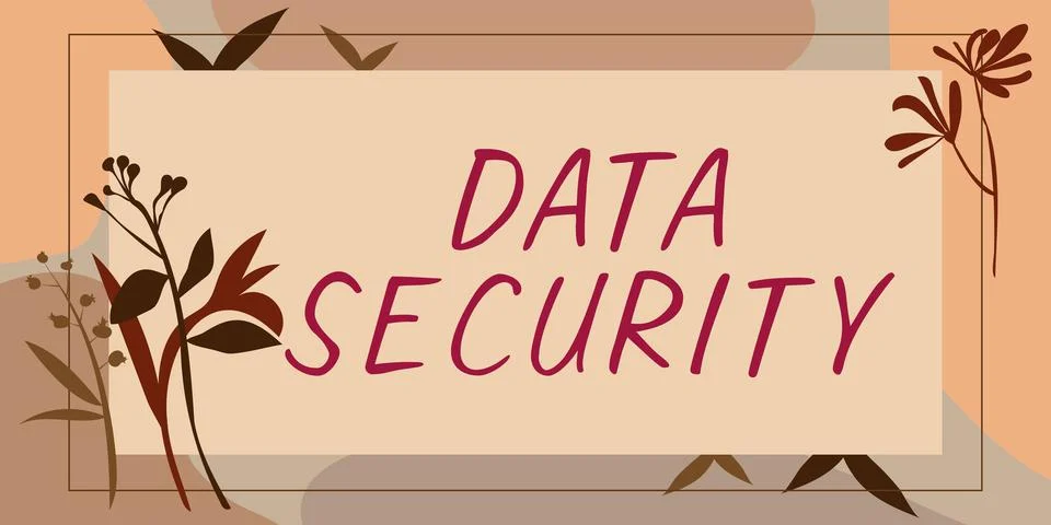 Text sign showing Data Security. Conceptual photo Confidentiality Disk Stock Illustration