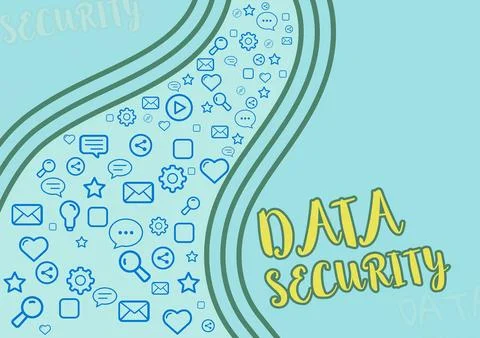 Text sign showing Data Security. Business showcase Confidentiality Disk Stock Illustration