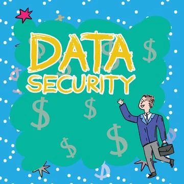 Text sign showing Data Security. Conceptual photo Confidentiality Disk イラスト素材