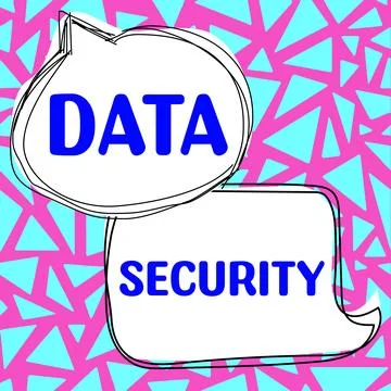 Text sign showing Data Security. Concept meaning Confidentiality Disk Encryption Stock Illustration