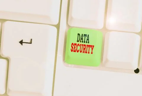 Text sign showing Data Security. Conceptual photo the process of protecting data Stock-Fotos