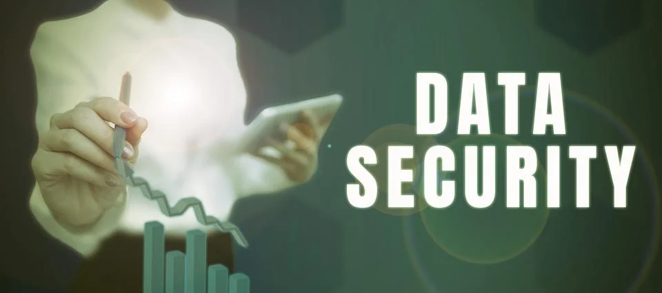 Text sign showing Data Security. Internet Concept Confidentiality Disk Stock Photos