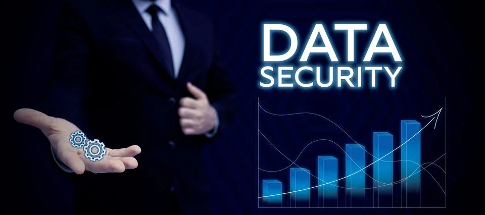 Text sign showing Data Security. Word for Confidentiality Disk Encryption Stock Photos