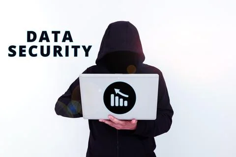 Text sign showing Data Security. Business idea Confidentiality Disk Encryption Stock Photos