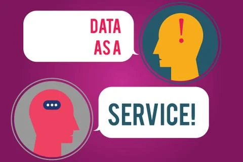 Text sign showing Data As A Service. Conceptual photo Online files available for Stock Illustration