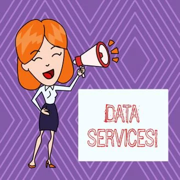 Text sign showing Data Services. Conceptual photo thirdparty services that help Stock Illustration