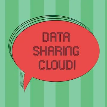 Text sign showing Data Sharing Cloud. Conceptual photo using internet 스톡 일러스트